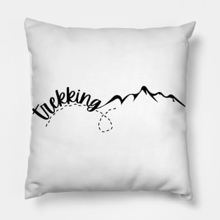 Trekking into the Mountains Pillow