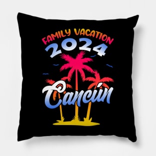Family Vacation 2024 Cancun Matching Group Summer Vacation Pillow