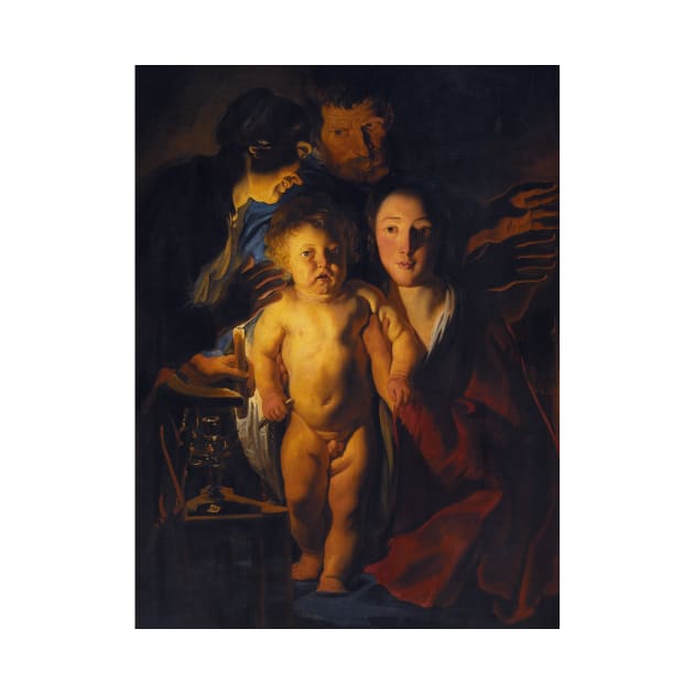 The Holy Family by Candlelight by Jacob Jordaens by Classic Art Stall