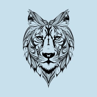 Tiger line art illustration T-Shirt