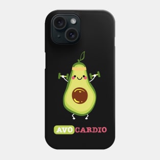 Avo cardio on black Phone Case