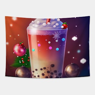 Chirstmas Bubble tea Tapestry