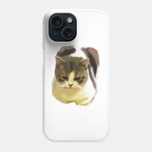 Sitting bread loaf meme funny cat Phone Case