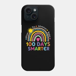 Cute rainbow 100 days smarter kids teacher Phone Case