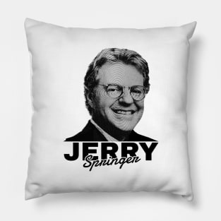 Jerry Springer - black radial style Pillow