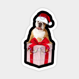 Bulldog Christmas T-shirt Magnet