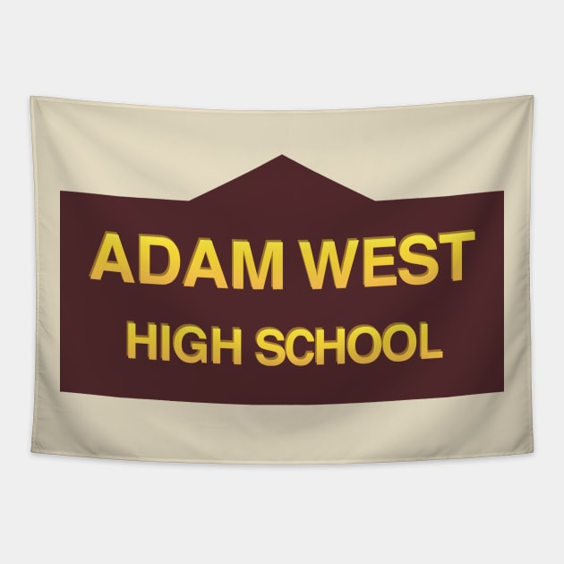 Adam West High School Tapestry by tvshirts