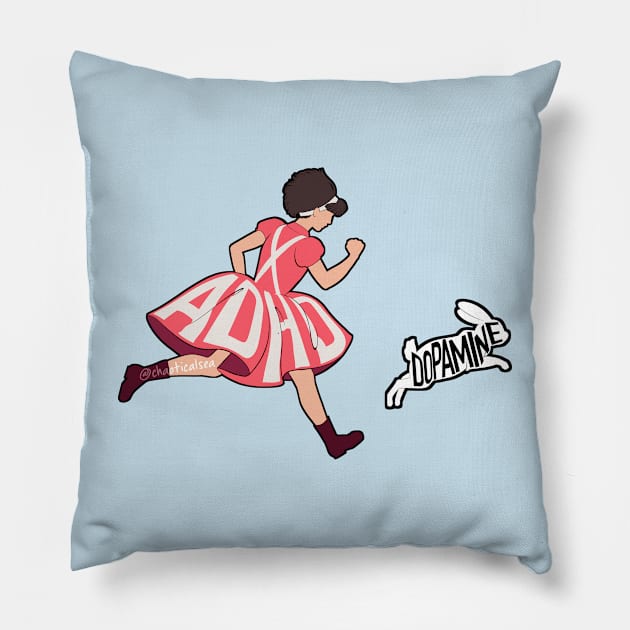 ADHD in Wonderland - Ayako Pillow by chaoticalsea