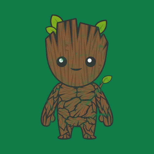 Kawaii Groot (Guardians of the Galaxy) by gabradoodle