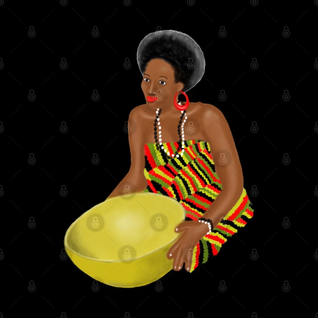 African Kente Girl by Merchweaver