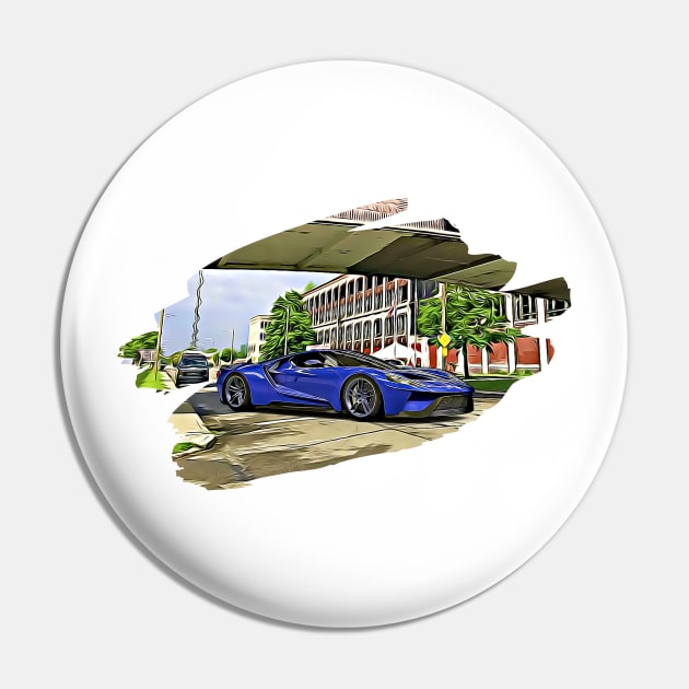 GT Detroit Print Pin by Auto-Prints