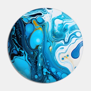 Oceanic Vortex Abstract Art Pin