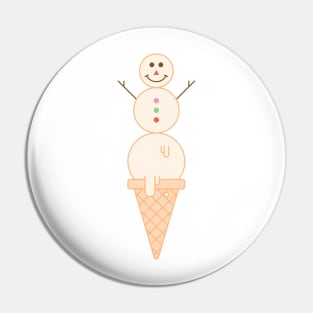 ICE CREAM SNOWMAN Pin