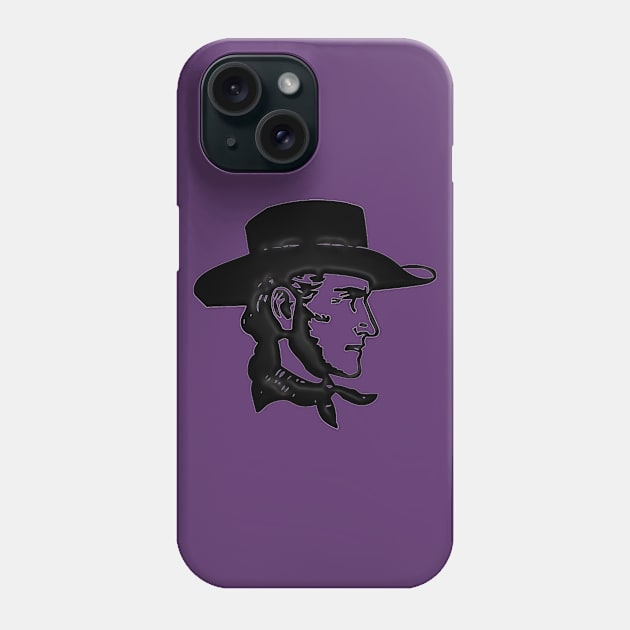 Western Era - Cowboy with Hat Phone Case by The Black Panther