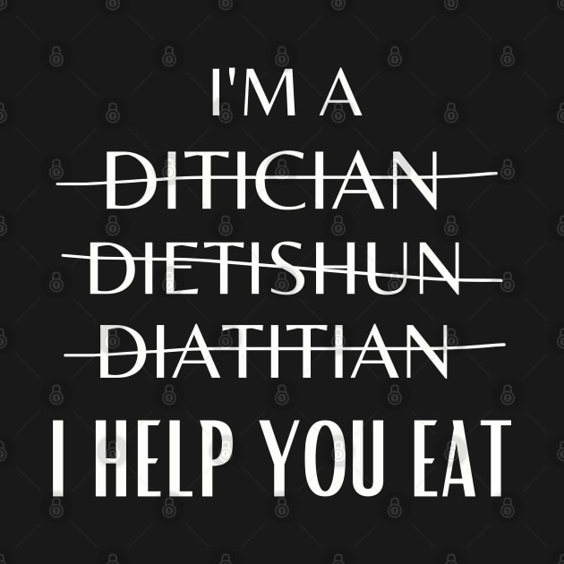 Funny registered dietician assistant women dietary worker by Printopedy