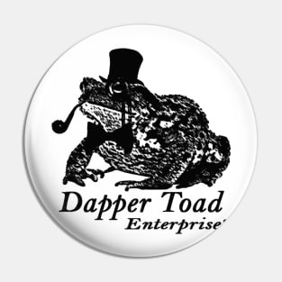 Dapper Frog Enterprise (Black and White) Pin