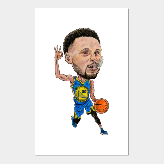 Steph Caricature Stephen Curry Poster Und Kunst Teepublic De