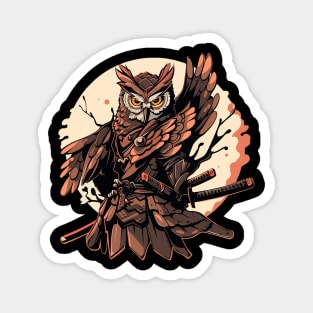 samurai owl Magnet