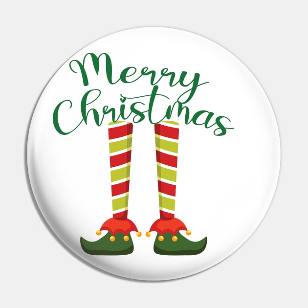 Merry Christmas Elf Pin by By Diane Maclaine