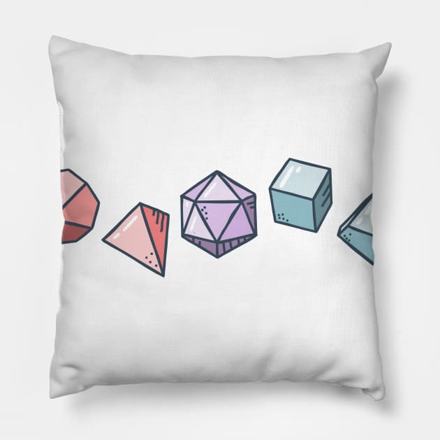 D&D Dice Bisexual Pride Pillow by comfhaus