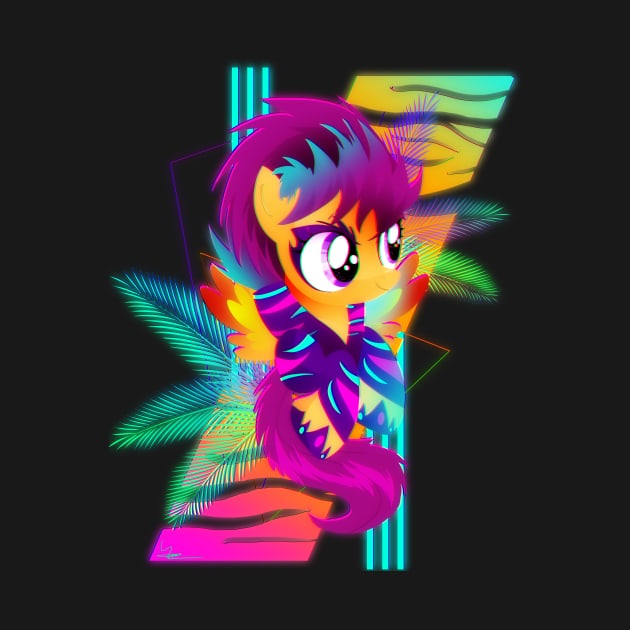 Synthwave Scootaloo by Ilona's Store