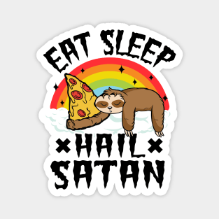 Eat Sleep Hail Satan Funny Death Metal Magnet