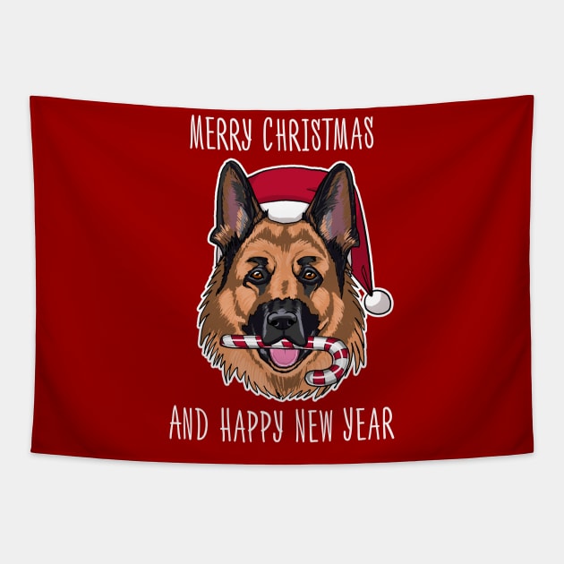 Marry Xmas for shepherd lovers Tapestry by ZlaGo