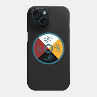 Medicine Wheel Floral WAWEZHI CANADA Phone Case