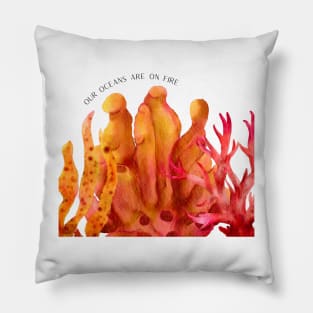 Our Oceans are on Fire Pillow