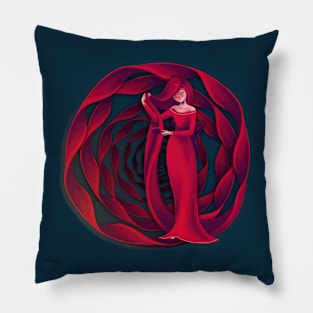 Crimson rose Pillow