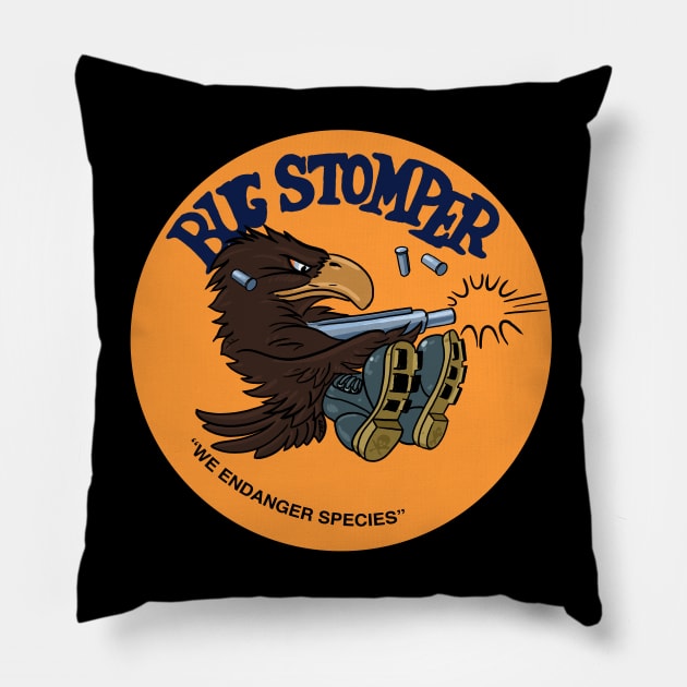 Bug Stomper Pillow by Deadcatdesign