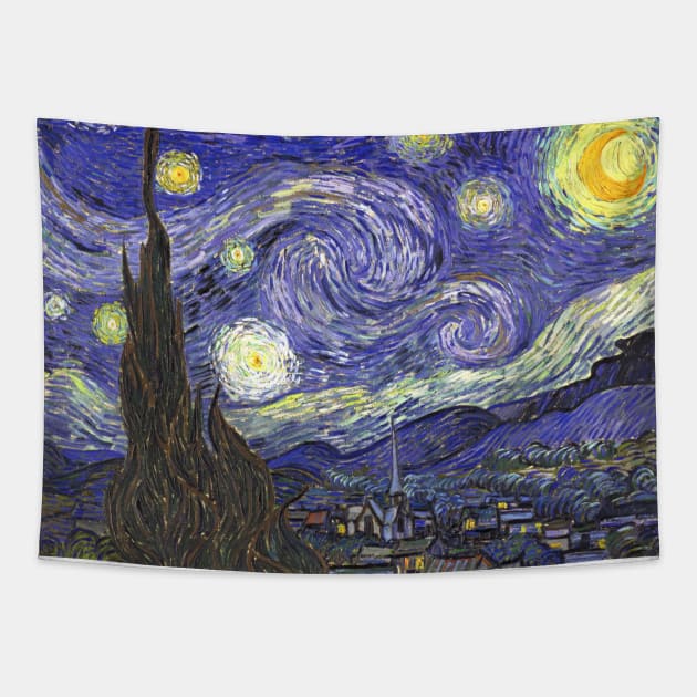 Starry Night by Vincent van Gogh Tapestry by MasterpieceCafe