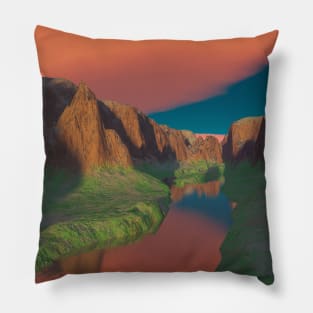 Sunset at the canyon Pillow