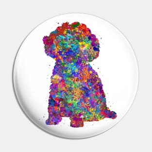 Toy Poodle watercolor Pin