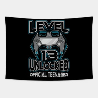 Level 13 unlocked official teenager 13th birthday Tapestry