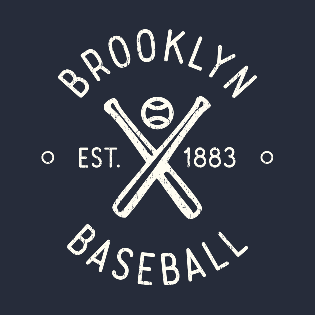 Retro Brooklyn Baseball Stamp Logo by Double-Double Designs