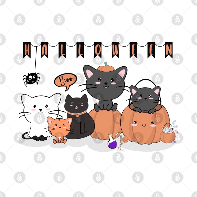 Happy Halloween Cats by smoochugs