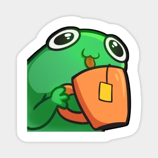 Froggie drinking tea, coffee Magnet