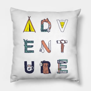 Adventure Typography Pillow