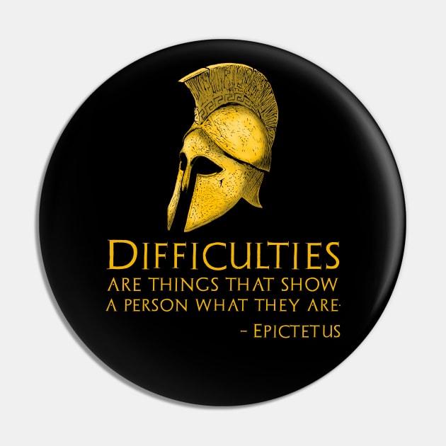 Motivational Greek Philosophy - Epictetus Quote - Stoicism Pin by Styr Designs