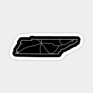 TN Interstate (White) Magnet