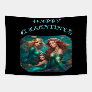 Galentines day mermaids Tapestry