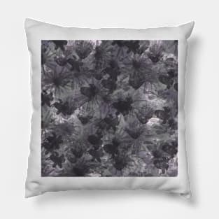 floral feel abstract pattern in purple and gray Pillow