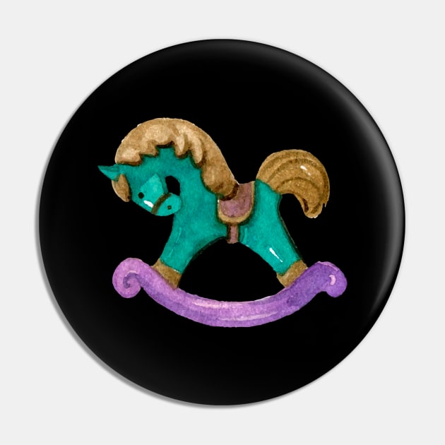 Carousel Merry Go Round Pony Horse Pin by Happy Art Designs