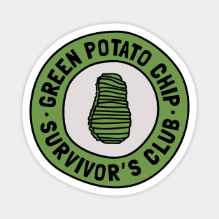 Green Potato Chip Survivor's Club Magnet