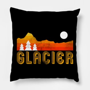 glacier national park retro vintage Pillow