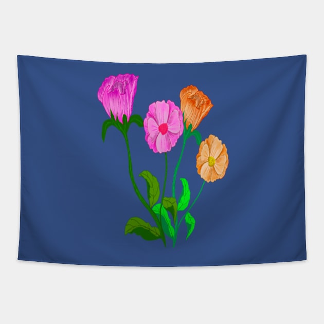 Beauty in Flowers Tapestry by CATiltedArt