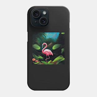 Flamingo in The Tropics Phone Case