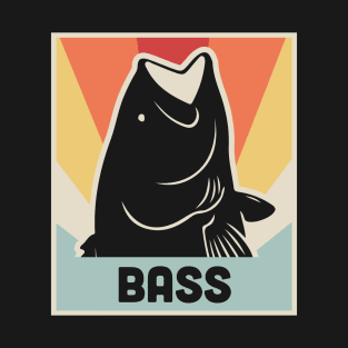 Vintage Style BASS Fishing Poster T-Shirt