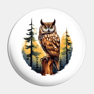 Great Horned Owl Pin